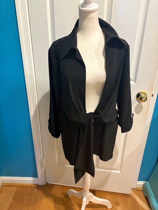 Joseph Ribkoff Jackets & Blazers - Joseph Ribkoff tie open front jacket cardigan sz M black